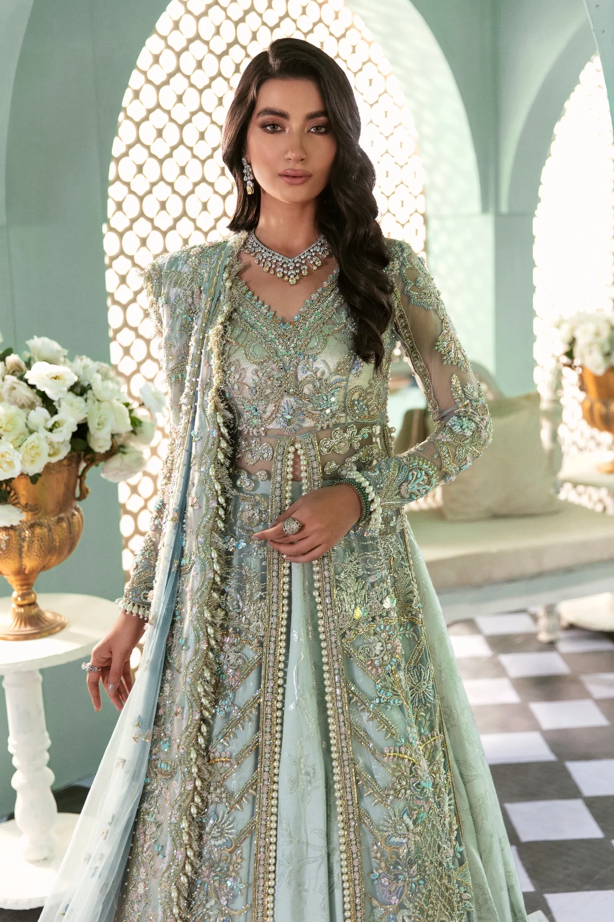 RW-ICE BLUE LEHENGA